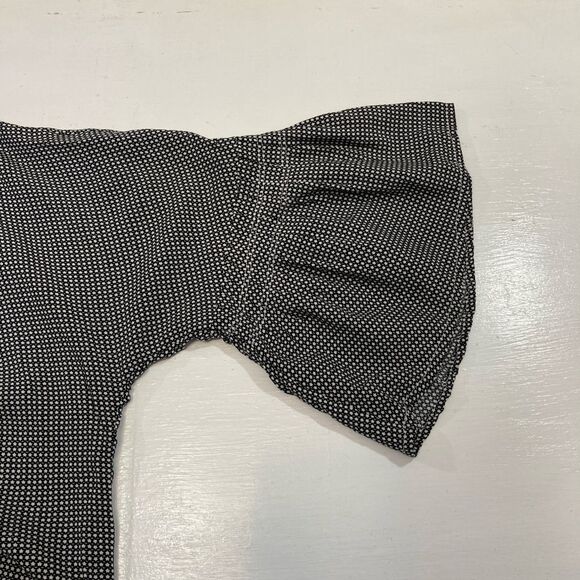 Joie Tunic Top Women’s M Black White Star Print Bell Sleeve Casual Chic Preppy - Picture 5 of 12